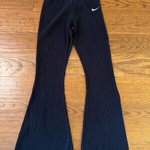 Nike Women's‎ Black Ribbed Flared Track Pants